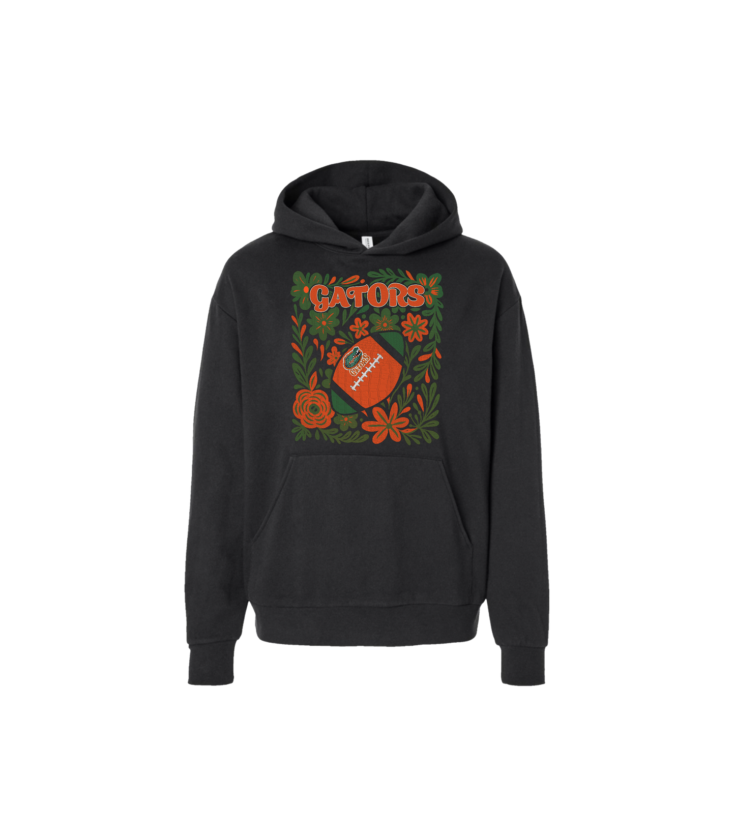 Gildan 9 oz 50/50 Hooded Sweat - 12500 with Gators Football Print