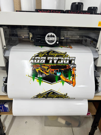 Stickers, Gloss Cal Vinyl, Perm Adhesive,