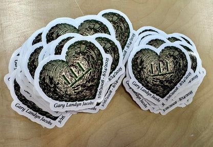 Stickers, Gloss Cal Vinyl, Perm Adhesive,