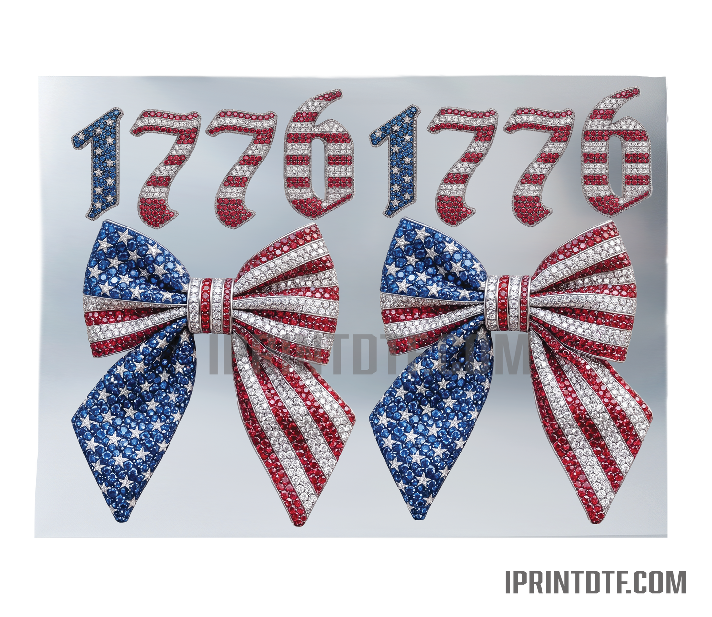 American Flag Bow 1776 Digital Download