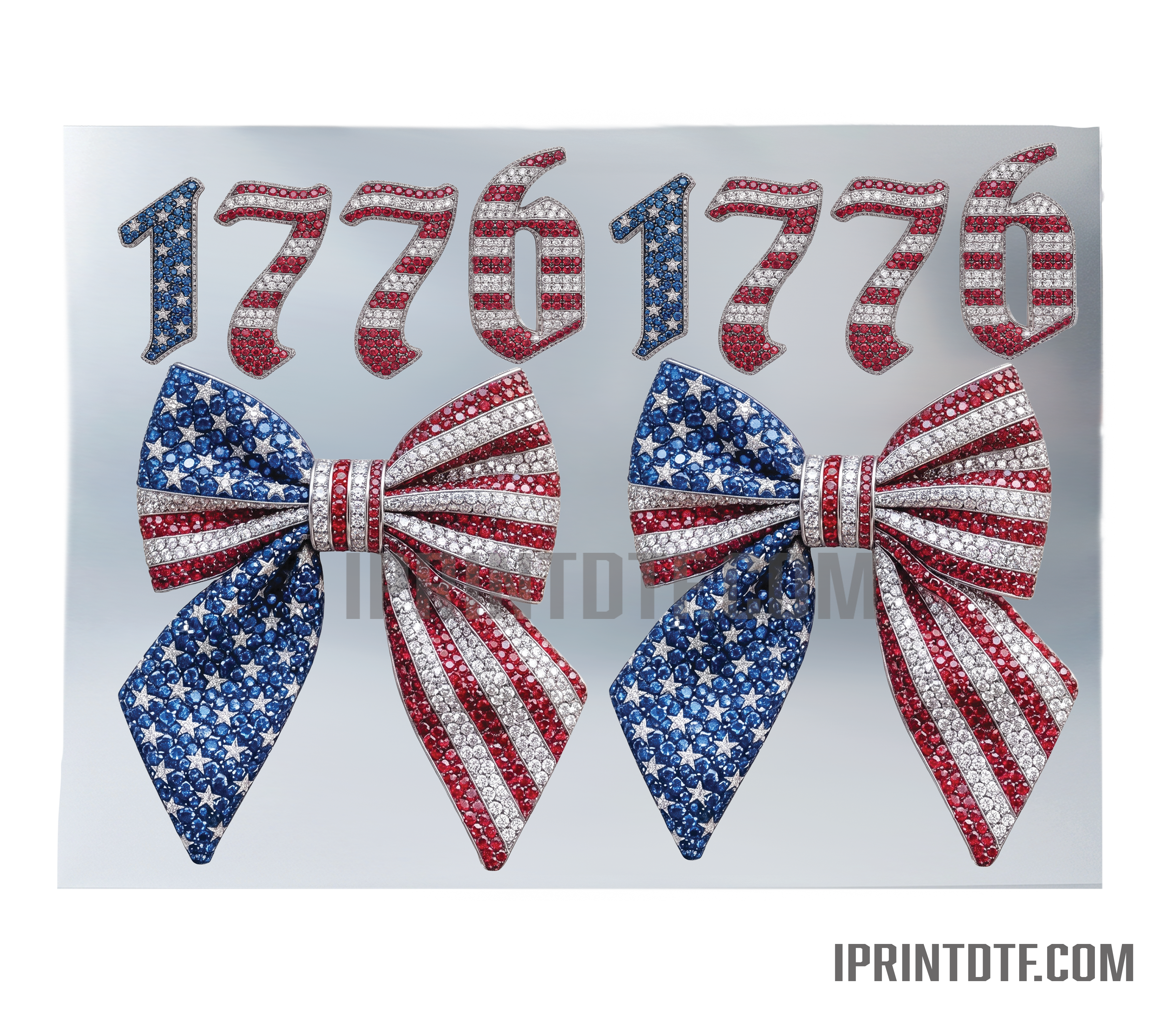 American Flag Bow 1776 Digital Download