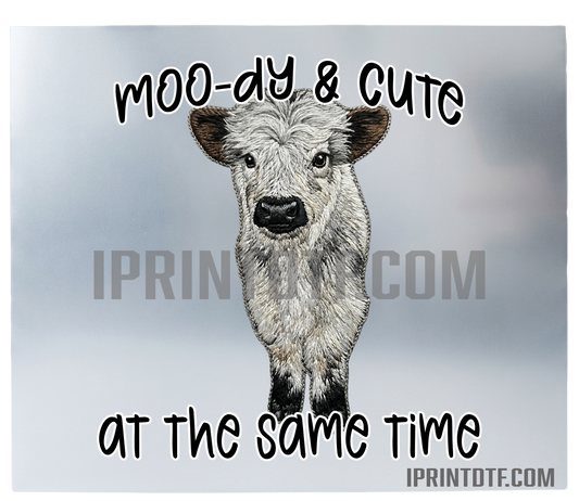 Cute Cow DTF Print (Physical Product) Print 12 inch