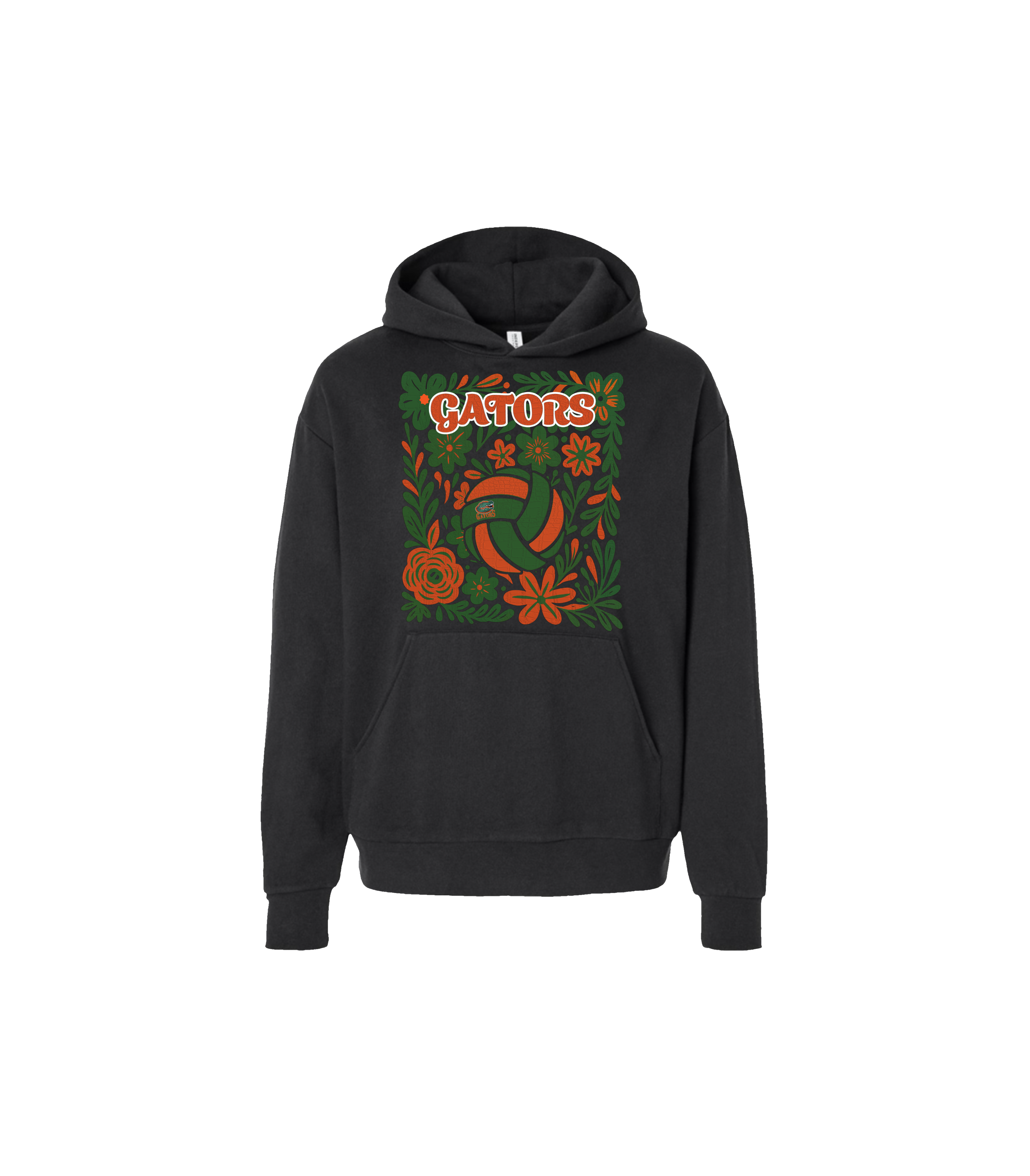Gildan 9 oz 50/50 Hooded Sweat - 12500 with Gators Volleyball Print