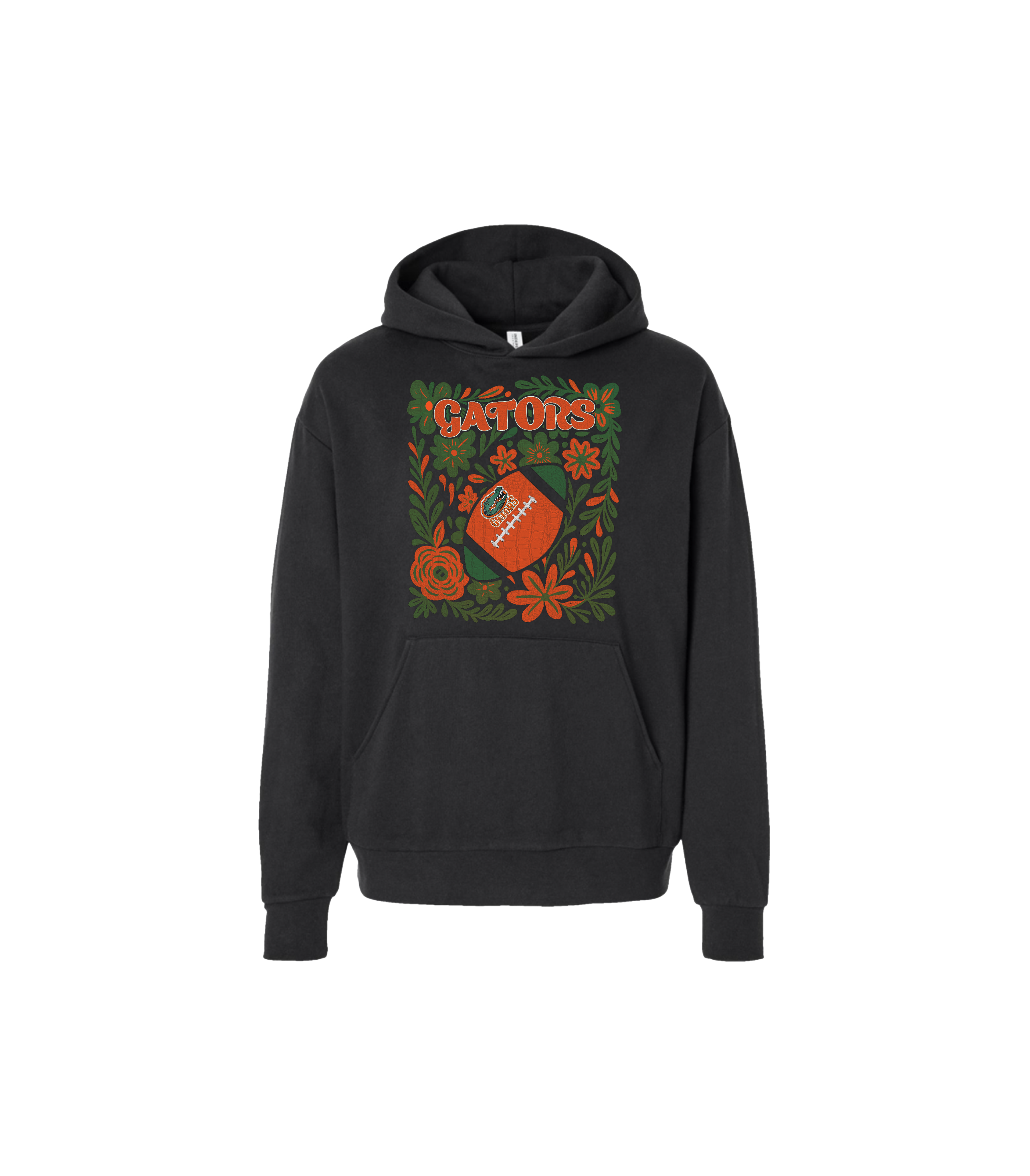 Gildan 9 oz 50/50 Hooded Sweat - 12500 with Gators Football Print