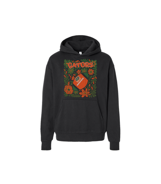 Gildan 9 oz 50/50 Hooded Sweat - 12500 with Gators Football Print