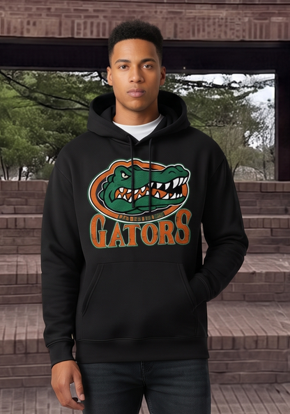 Gildan 9 oz 50/50 Hooded Sweat - 12500 with Gators Football Print
