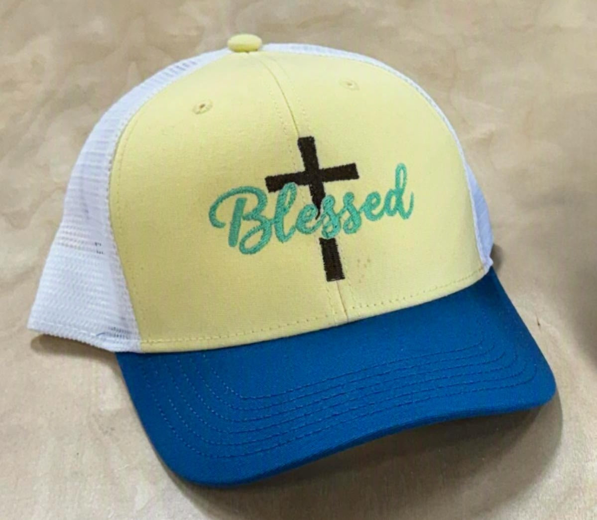 Blessed Cross Embroidery hat