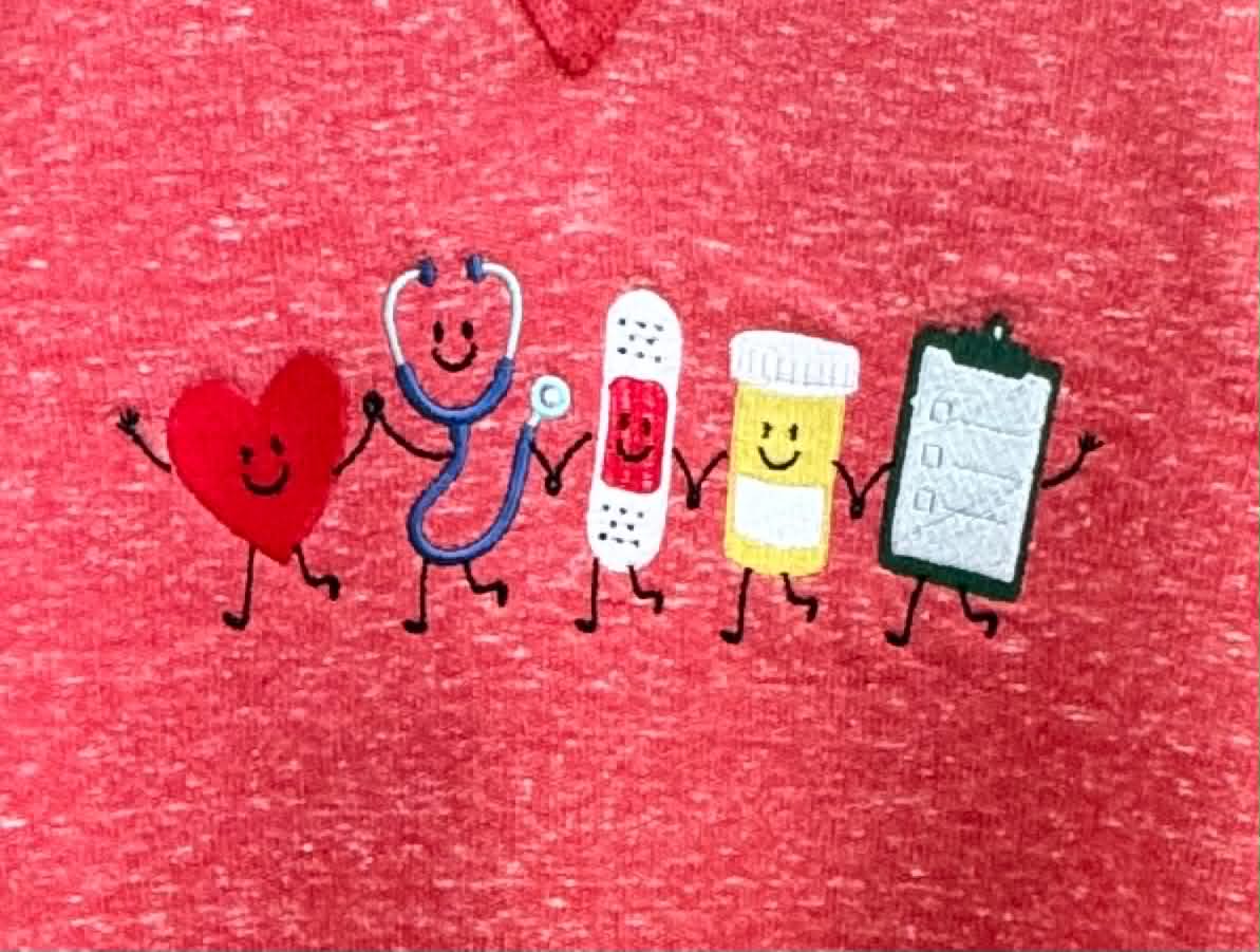 Medical Friends Embroidery Design, Nurse Life Embroidery