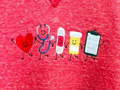 Medical Friends Embroidery Design, Nurse Life Embroidery